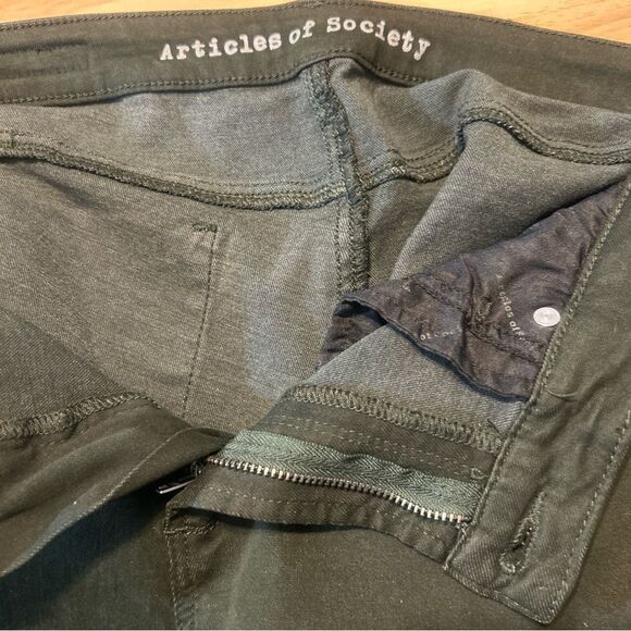 Articles of Society Sarah Skinny Jeans Linden Dark Hunter Green Size 30 - Picture 7 of 11